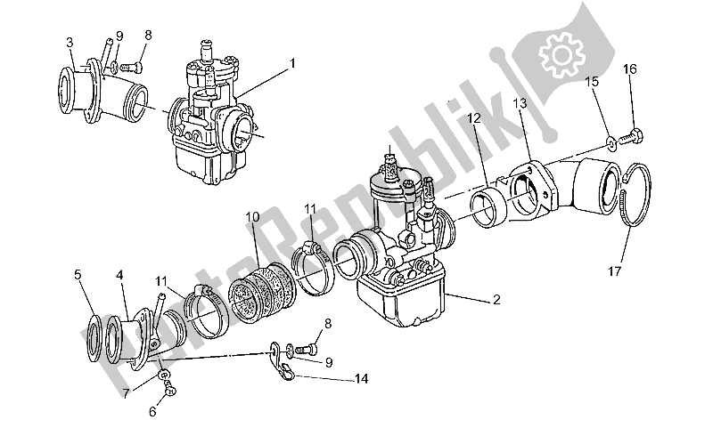 All parts for the Fuel Supply of the Moto-Guzzi Nevada Club 350 1998