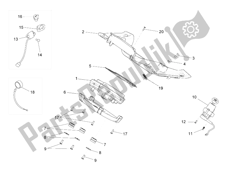 Tutte le parti per il Pannello Di Controllo del Moto-Guzzi Stelvio 1200 8V STD NTX 2011
