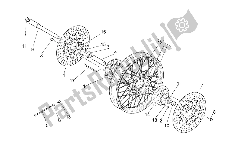 Toutes les pièces pour le Roue Avant du Moto-Guzzi California Special Sport 1100 2001