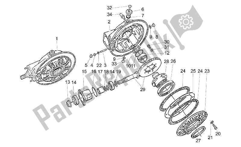 Toutes les pièces pour le Transmission Terminée du Moto-Guzzi California Special 1100 1999