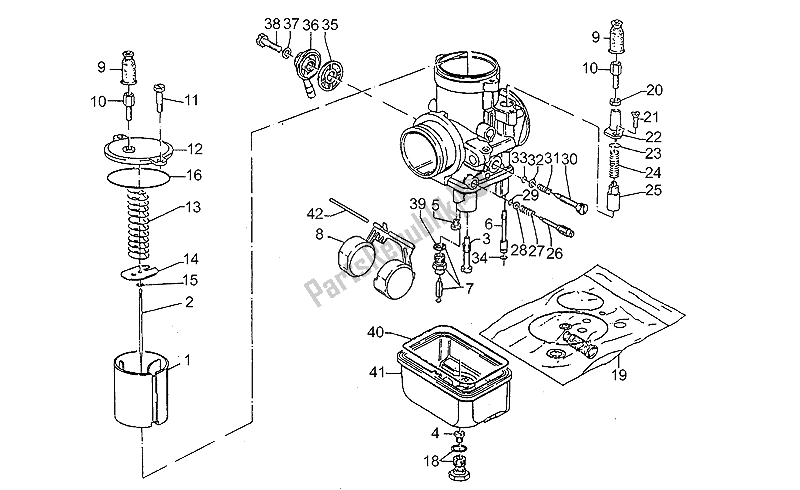 Toutes les pièces pour le Carburateurs du Moto-Guzzi SP 750 1990