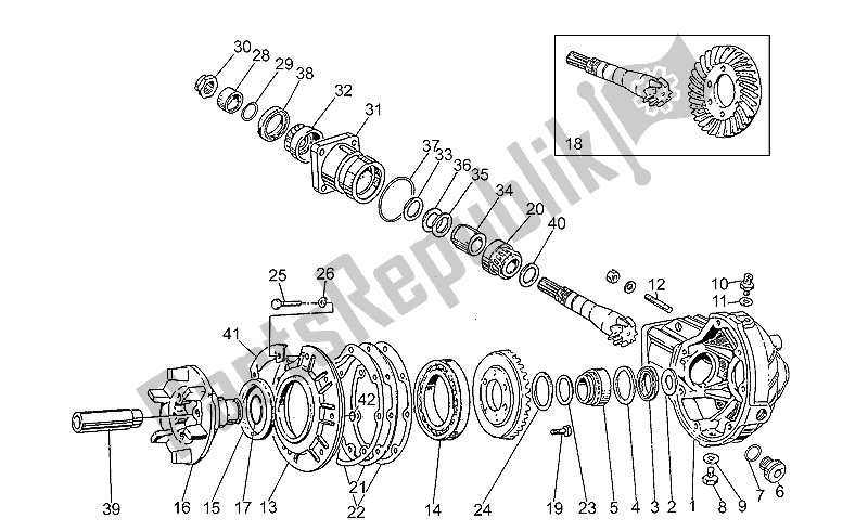 Toutes les pièces pour le Transmission Terminée du Moto-Guzzi Nevada Club 750 1998