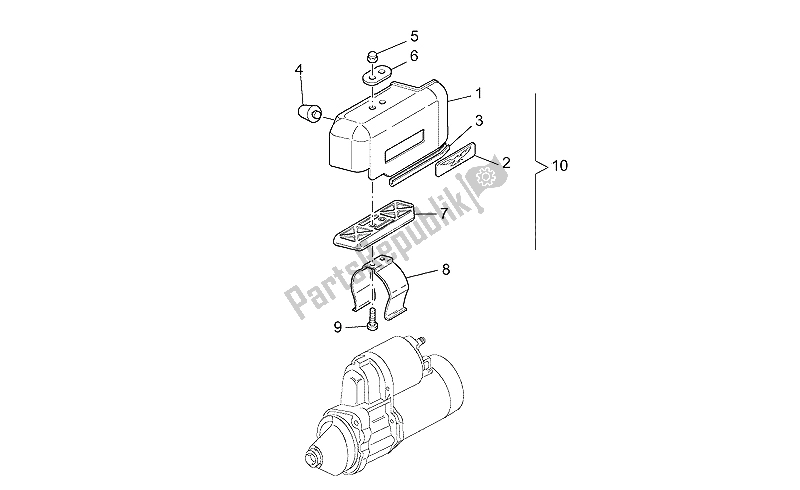 Toutes les pièces pour le Couvercle Du Démarreur du Moto-Guzzi California EV Touring 80 1100 2001