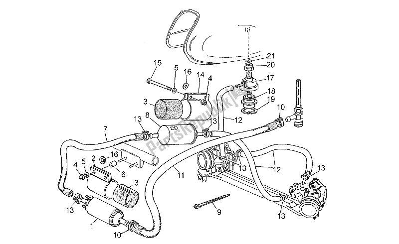 Todas las partes para Suministro De Combustible de Moto-Guzzi Daytona RS 1000 1997