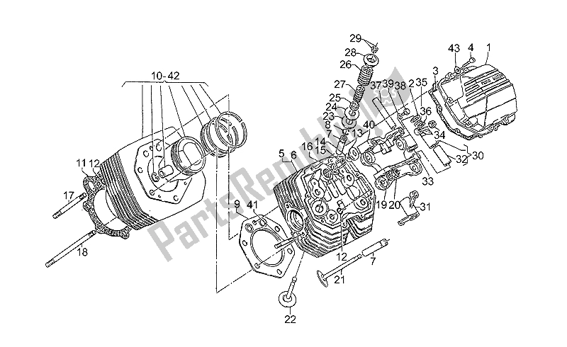 Toutes les pièces pour le Culasse du Moto-Guzzi California III Carburatori Carenato 1000 1988