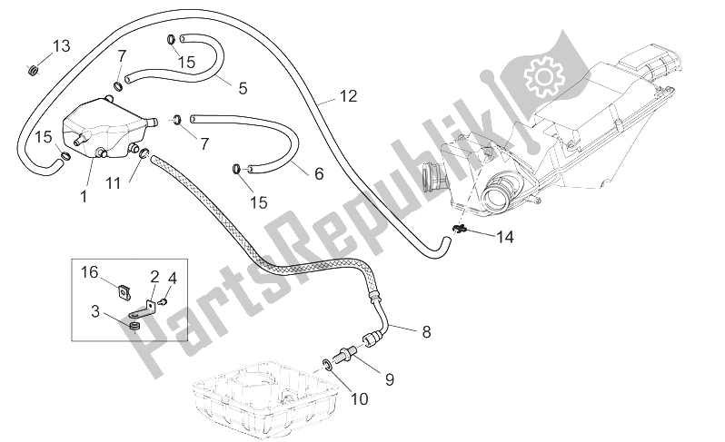 Tutte le parti per il Sistema Di Soffiaggio del Moto-Guzzi Stelvio 1200 2008