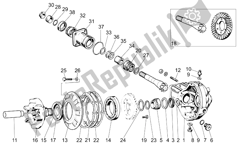 All parts for the Transmission Complete Ii of the Moto-Guzzi Breva IE 750 2003