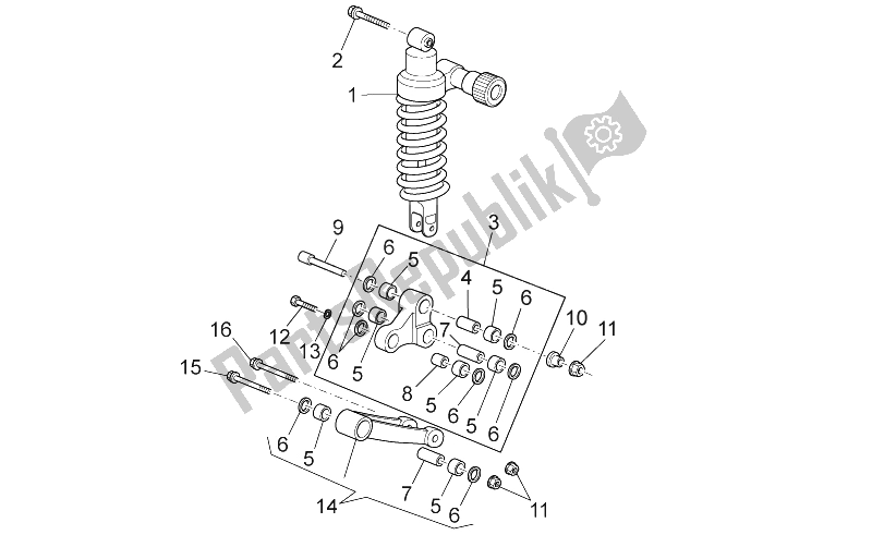 Alle onderdelen voor de Drijfstang - Achterschokbreker Abs. Van de Moto-Guzzi Stelvio 1200 NTX ABS 2009