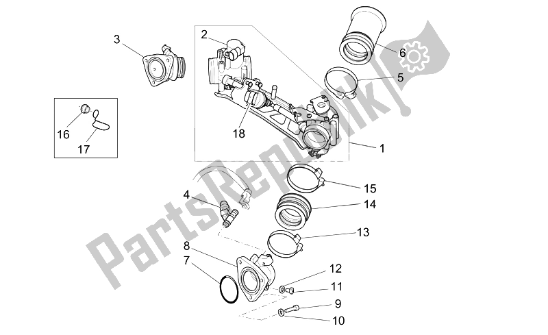 Toutes les pièces pour le Corps De Papillon du Moto-Guzzi Breva V IE 850 2006