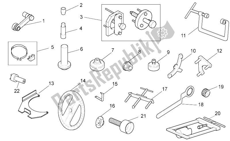 Toutes les pièces pour le Outils Spécifiques I du Moto-Guzzi Griso V IE 1100 2005