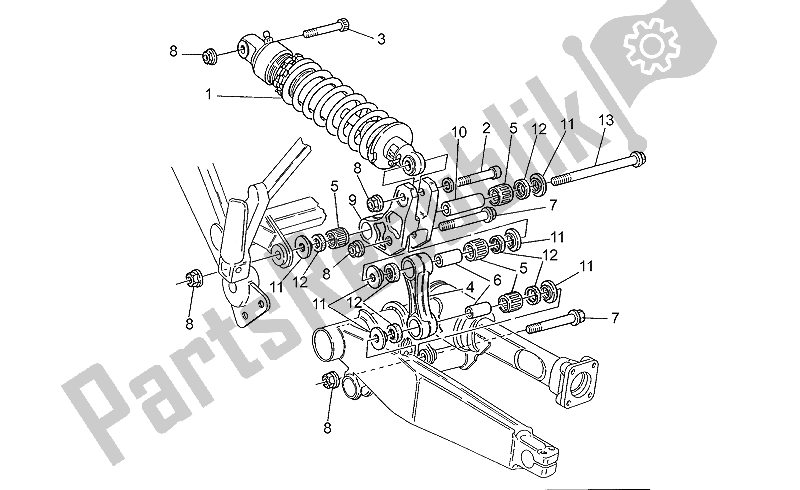 Todas las partes para Amortiguador Trasero de Moto-Guzzi Quota 1000 1992