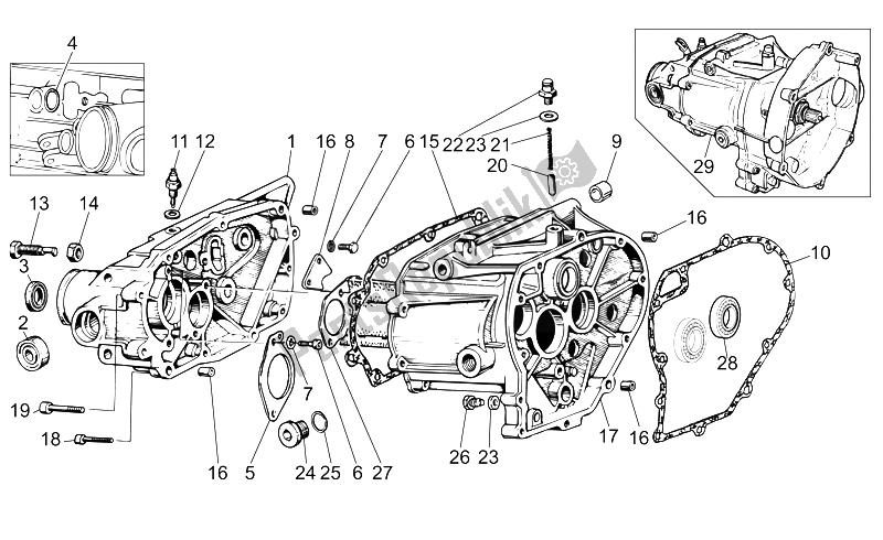 Toutes les pièces pour le Cage De Transmission du Moto-Guzzi Nevada Base Club 750 2002