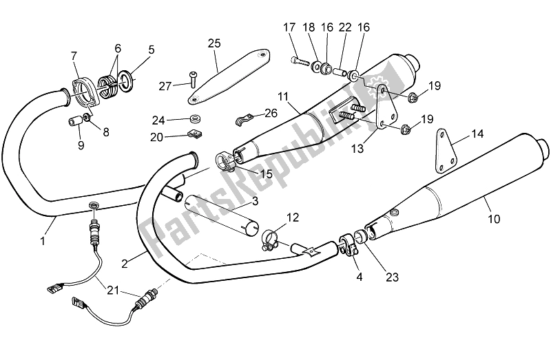 Todas las partes para Unidad De Escape de Moto-Guzzi V7 Stone 750 2014