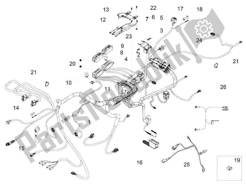 Toutes les pièces pour le Système électrique Central du Moto-Guzzi Eldorado 1400 2015