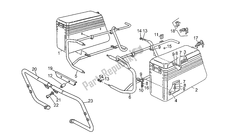 Tutte le parti per il Kit Valigia del Moto-Guzzi V 75 PA Vecchio Tipo 750 1992