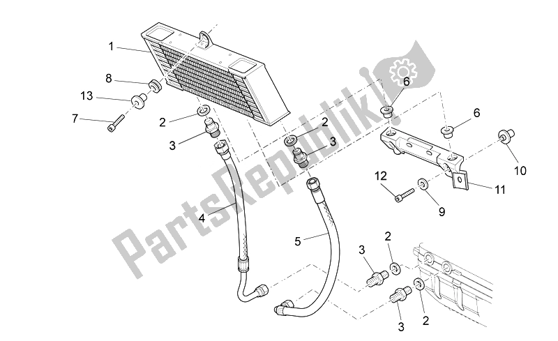 Toutes les pièces pour le Radiateur D'huile du Moto-Guzzi Norge 850 2007