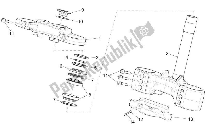 Tutte le parti per il Timone del Moto-Guzzi Griso V IE 1100 2005