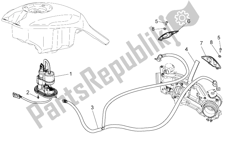 All parts for the Fuel Supply of the Moto-Guzzi Griso S E 1200 8V 2015