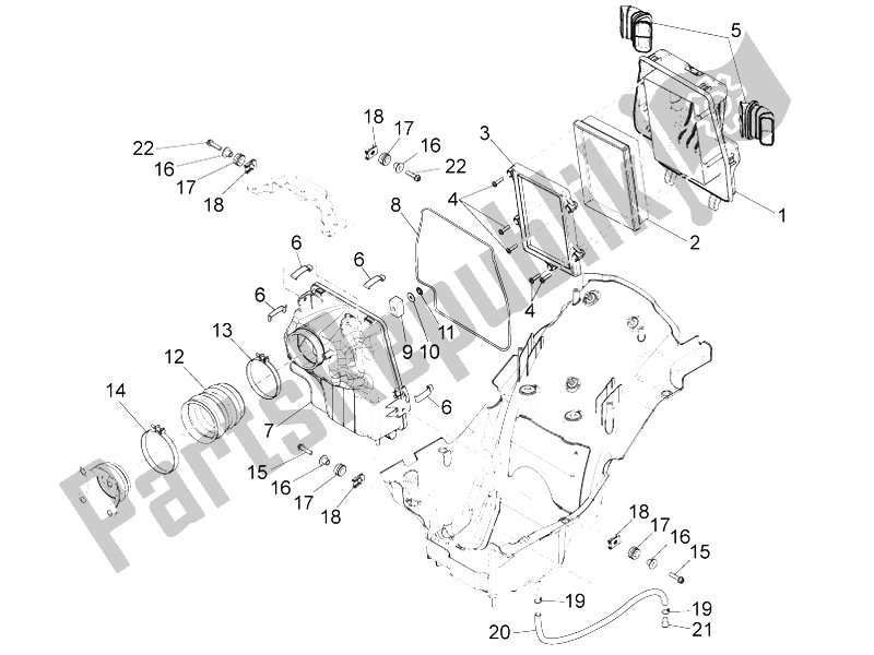 Todas las partes para Caja De Aire de Moto-Guzzi California 1400 Touring SE ABS 2015