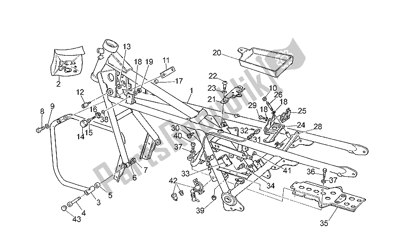 Toutes les pièces pour le Cadre du Moto-Guzzi California 1100 1994