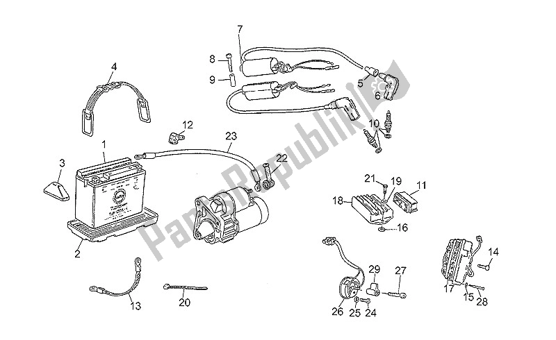 Todas las partes para Batería de Moto-Guzzi Nevada 750 1991