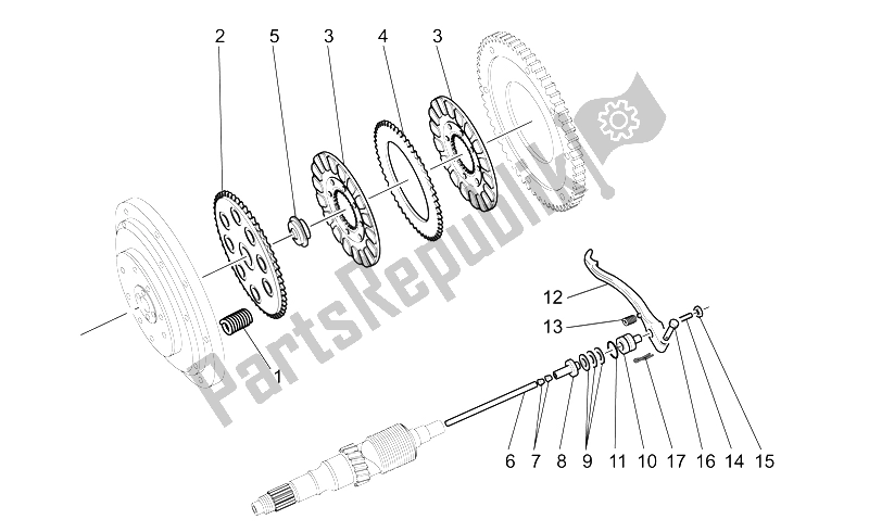 Todas las partes para Embrague De Doble Placa Segunda Serie de Moto-Guzzi California Alum TIT PI CAT 1100 2003