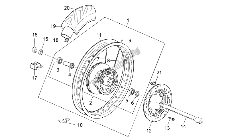 Todas las partes para Rueda Trasera de Moto-Guzzi V7 Racer 750 2014