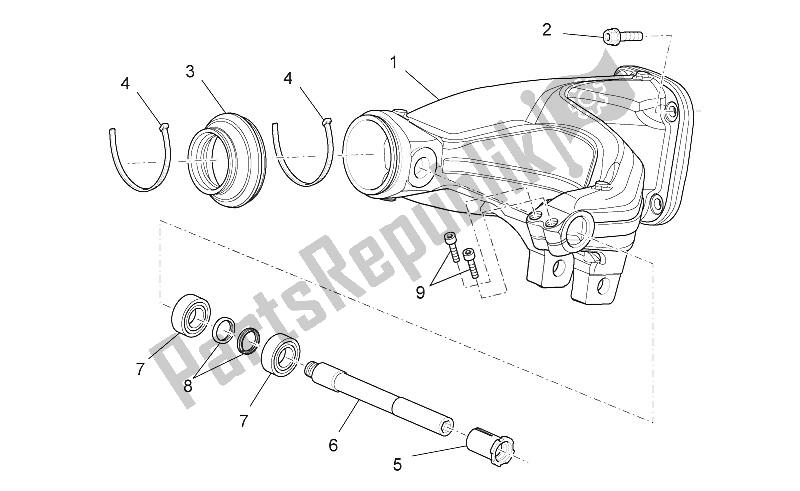 All parts for the Swing Arm of the Moto-Guzzi Stelvio 1200 8V STD NTX 2011