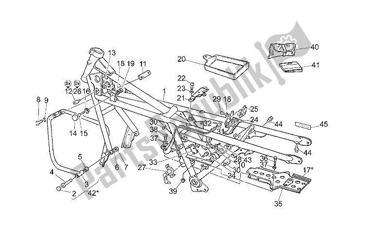 Toutes les pièces pour le Cadre du Moto-Guzzi California Jackal 1100 1999