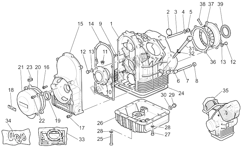 Tutte le parti per il Manovella Caso del Moto-Guzzi California EV PI CAT 1100 2003