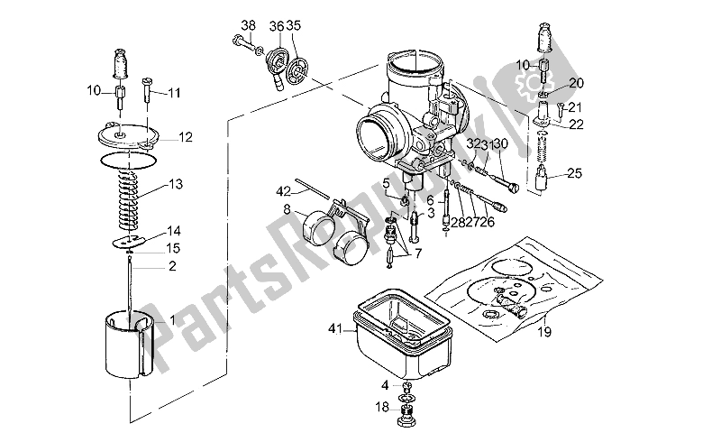 Todas las partes para Carburadores de Moto-Guzzi NTX 350 1987