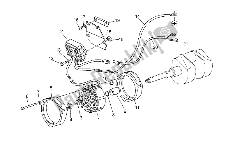 Todas las partes para Alternador Ducati de Moto-Guzzi California III Carburatori 1000 1987