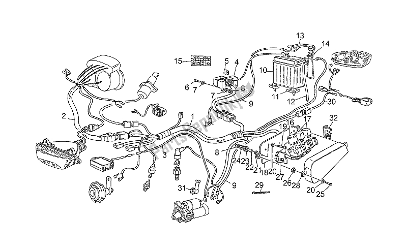 Toutes les pièces pour le Système électrique du Moto-Guzzi Daytona Racing 1000 1996