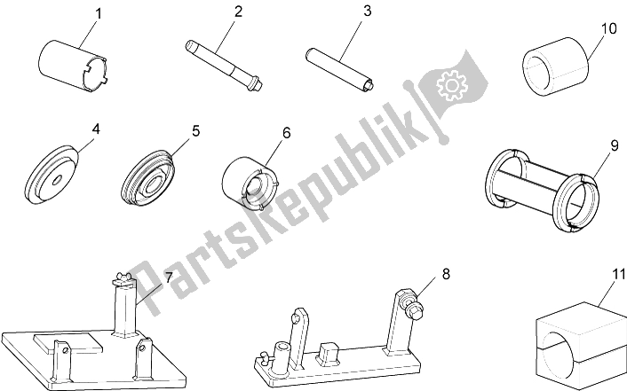 Toutes les pièces pour le Outils Spécifiques Ii du Moto-Guzzi Stelvio 1200 NTX ABS 2009