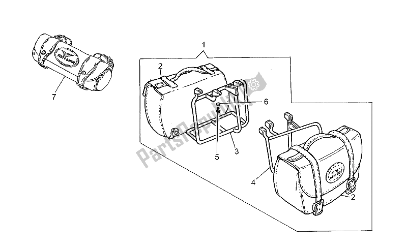 Toutes les pièces pour le Valises Latérales En Cuir du Moto-Guzzi California 1100 1994