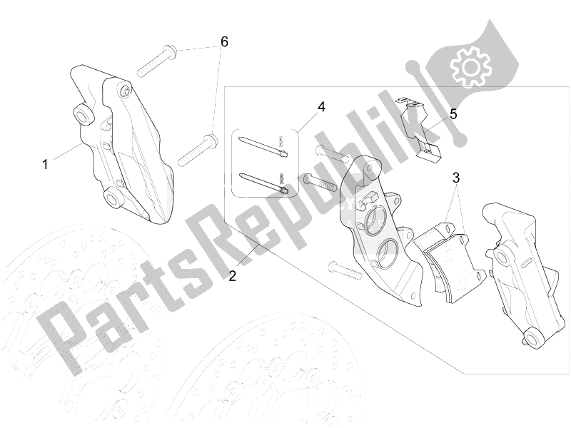 Todas las partes para Pinza De Freno Delantero de Moto-Guzzi Audace 1400 2015