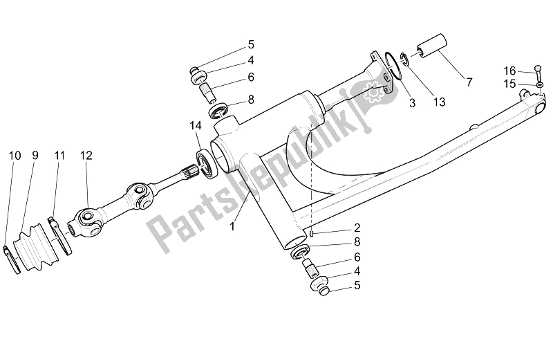 Todas as partes de Transmissão Completa Eu do Moto-Guzzi California EV PI CAT 1100 2003