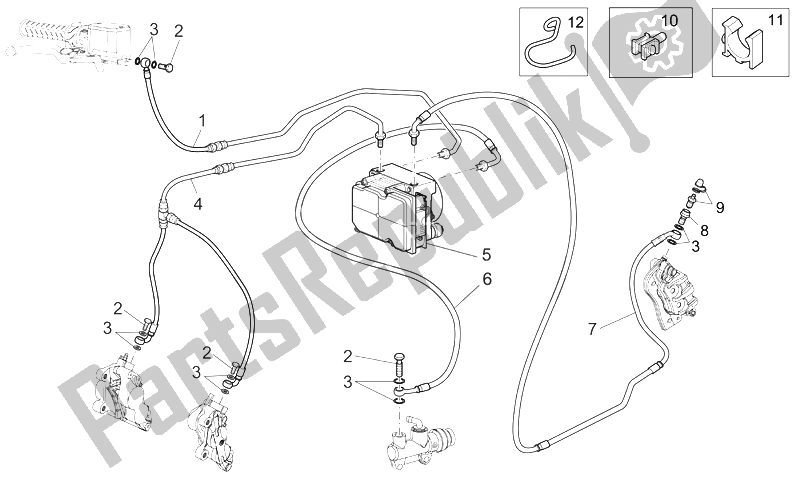 Toutes les pièces pour le Système De Freinage Abs du Moto-Guzzi Sport 1200 2006