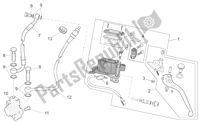 Tutte le parti per il Controllo Della Frizione Completo del Moto-Guzzi Griso V IE 850 2006