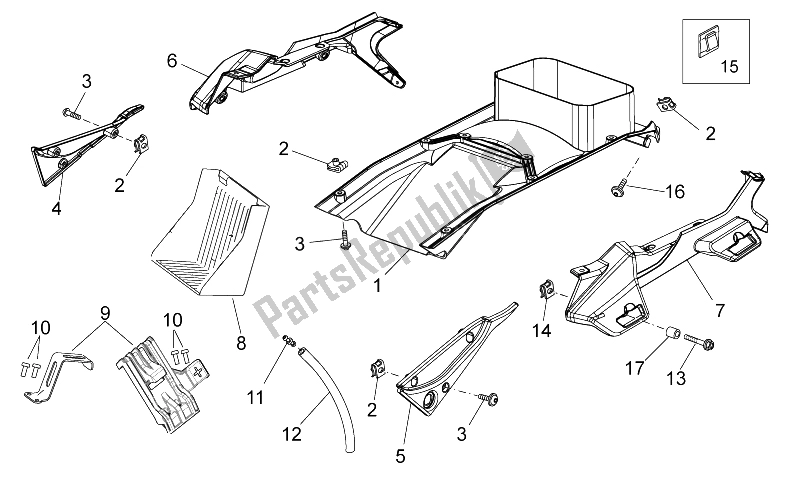 All parts for the Rear Body I of the Moto-Guzzi Stelvio 1200 NTX ABS 2009