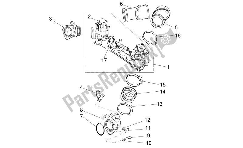 Todas as partes de Corpo Do Acelerador do Moto-Guzzi Griso V IE 850 2006