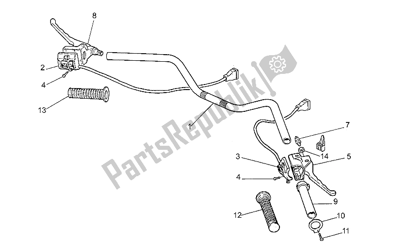 All parts for the Handlebar - Controls of the Moto-Guzzi SP II 1000 1985