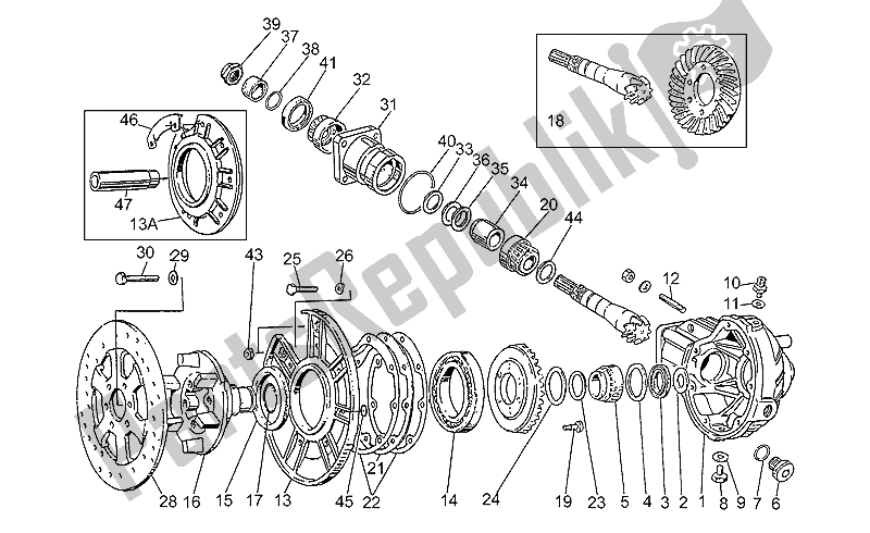 All parts for the Bevel Gear of the Moto-Guzzi V 65 Florida 650 1986