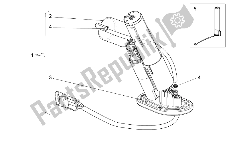 All parts for the Internal Fuel Pump of the Moto-Guzzi Norge 850 2007