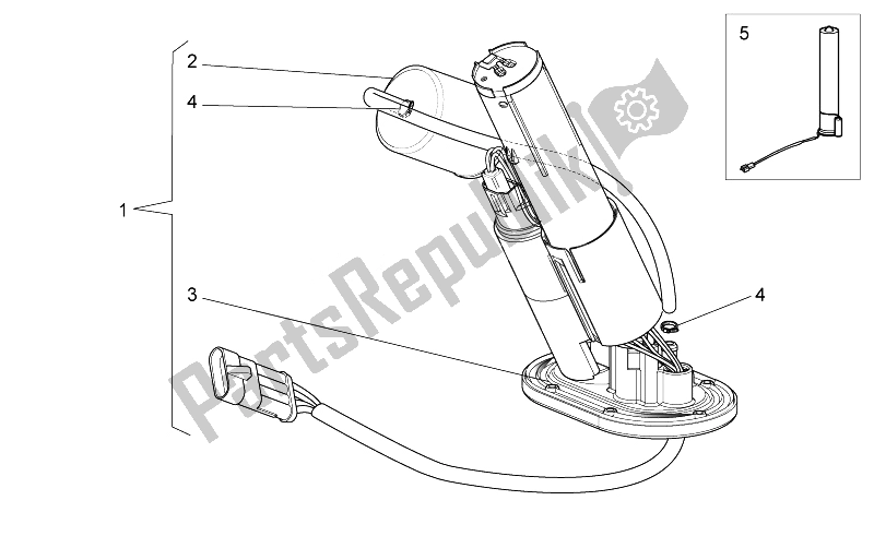 All parts for the Internal Fuel Pump of the Moto-Guzzi Norge 850 2007