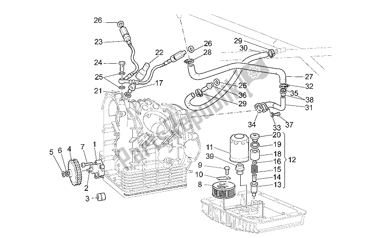 Toutes les pièces pour le La Pompe à Huile du Moto-Guzzi California Stone 1100 2001