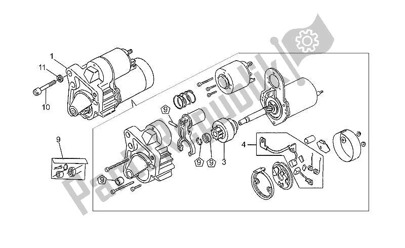 Todas las partes para Motor De Arranque de Moto-Guzzi Nevada Club 750 1998