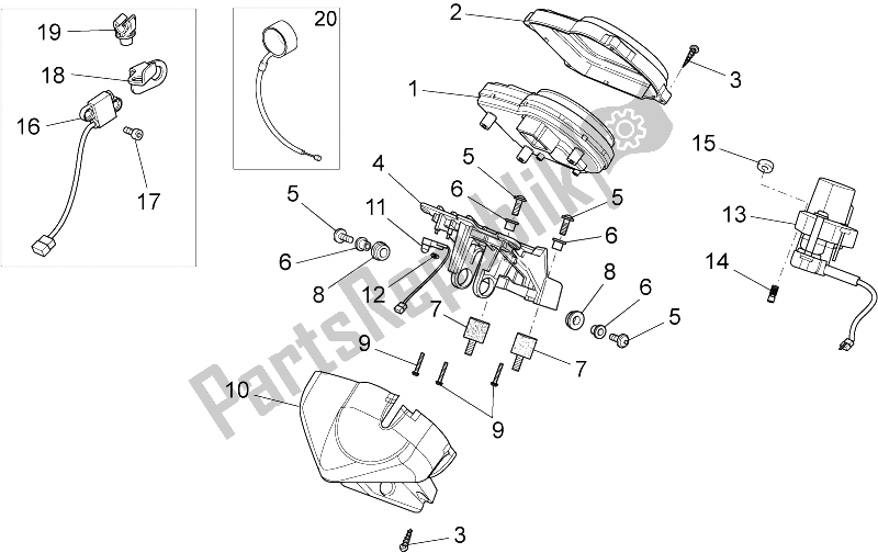 Toutes les pièces pour le Tableau De Bord du Moto-Guzzi Griso V IE 1100 2005