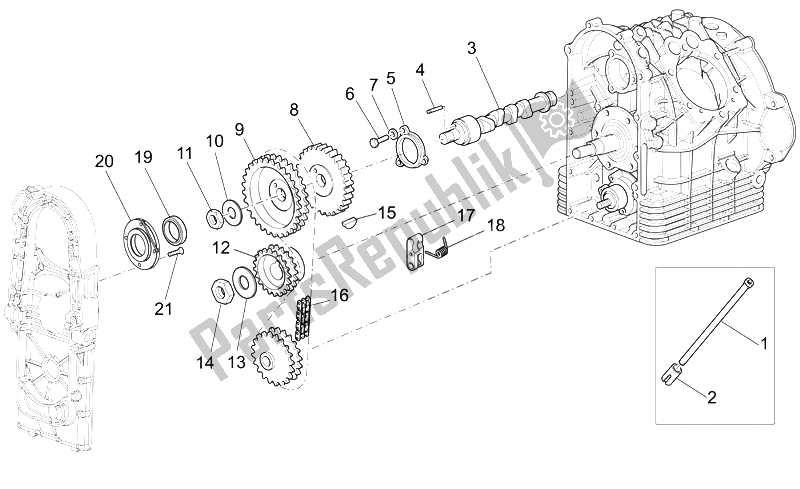 All parts for the Timing System of the Moto-Guzzi Breva V IE 850 2006
