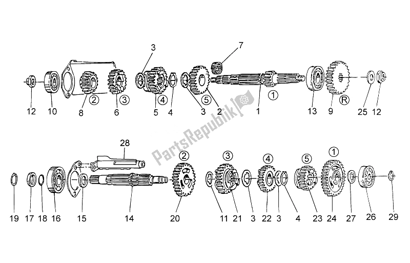 Toutes les pièces pour le Boîte De Vitesses du Moto-Guzzi V7 Special 750 2014